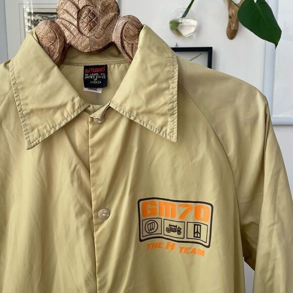Vintage 70s GM 70 The H Team Nylon Lightweight Jacket L - Picture 1 of 8